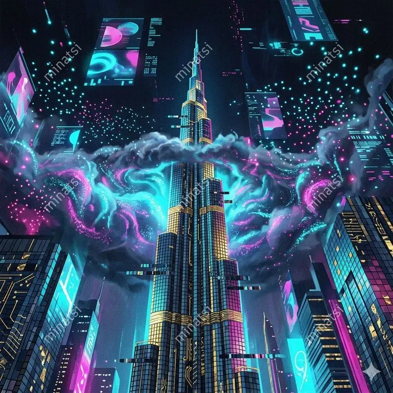Cyberpunk Micromosaic Cityscapes