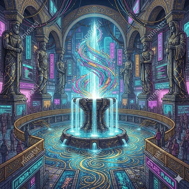 Cyberpunk Micromosaic Cityscapes