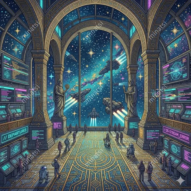 Cyberpunk Micromosaic Cityscapes