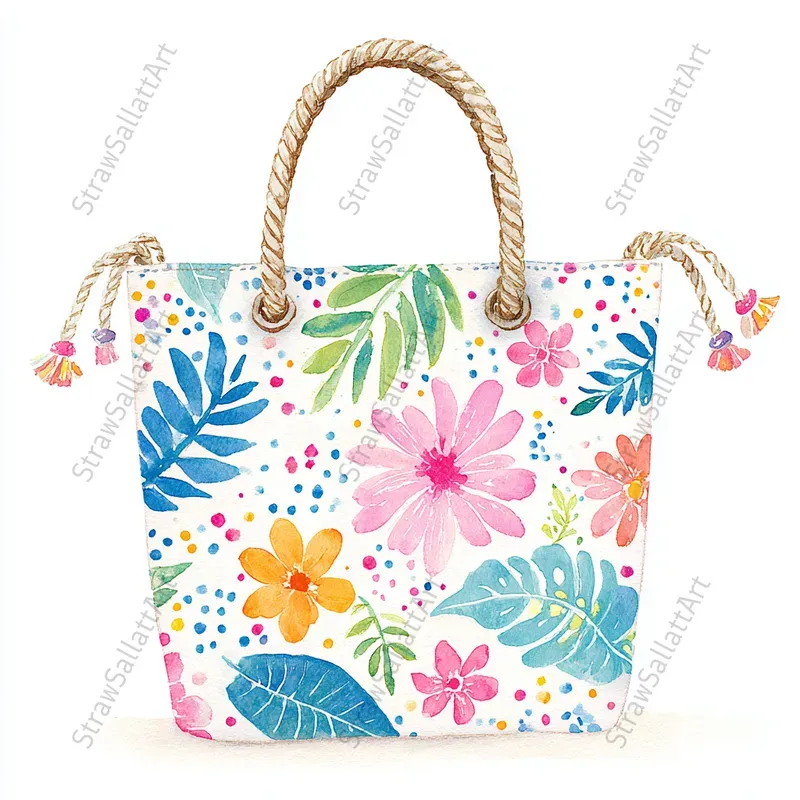 Minimalist Tropical Summer Icons Clipart