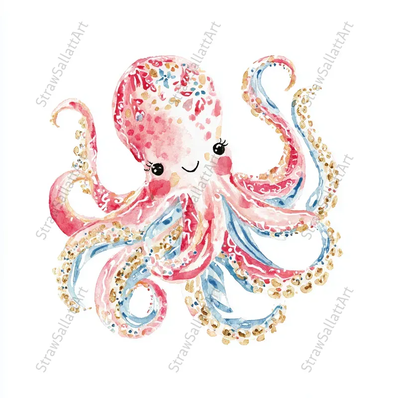 Minimalist Tropical Summer Icons Clipart