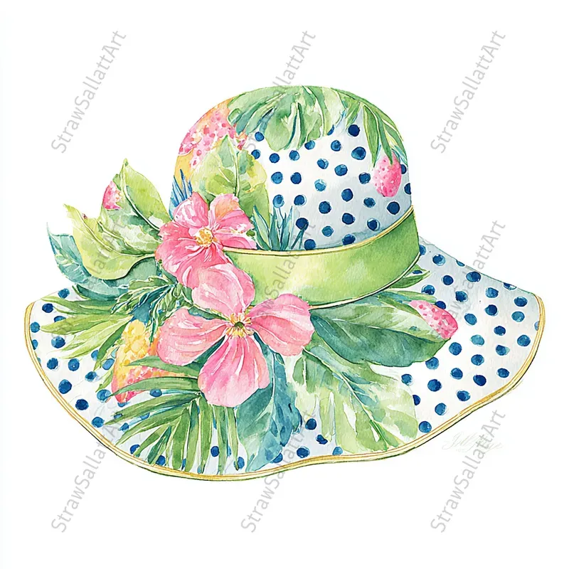 Minimalist Tropical Summer Icons Clipart