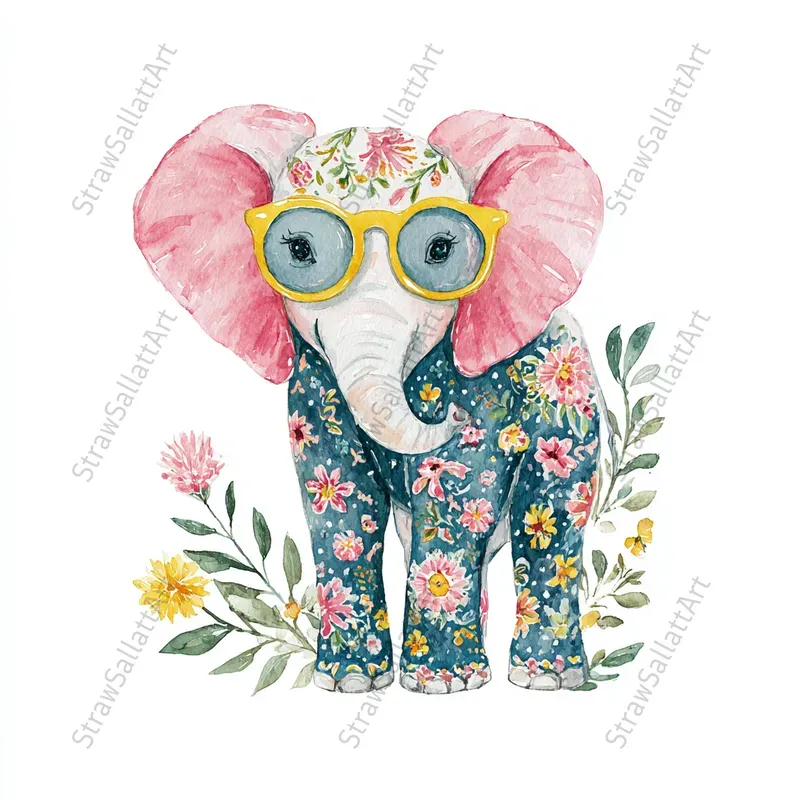 Minimalist Tropical Summer Icons Clipart