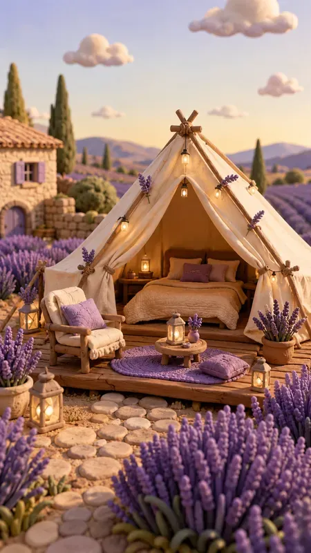 3D Claymation Provence Glamping Holidays