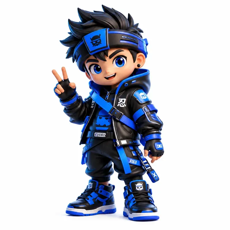 Cute Blocky 3D Mascot Characters