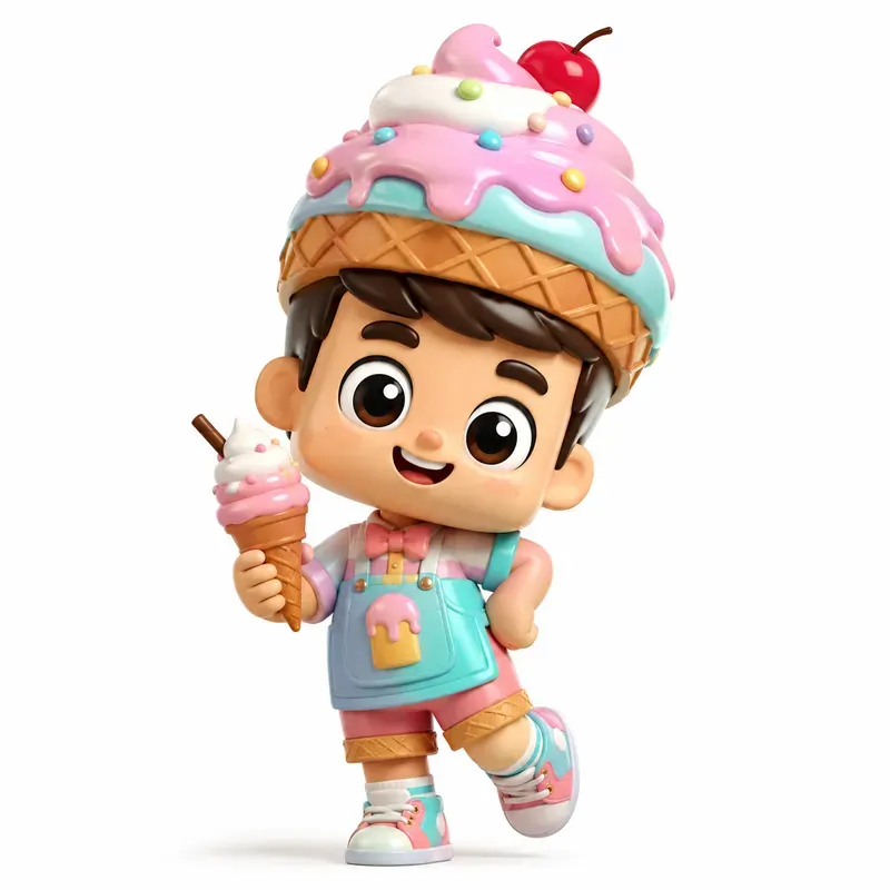 Cute Blocky 3D Mascot Characters