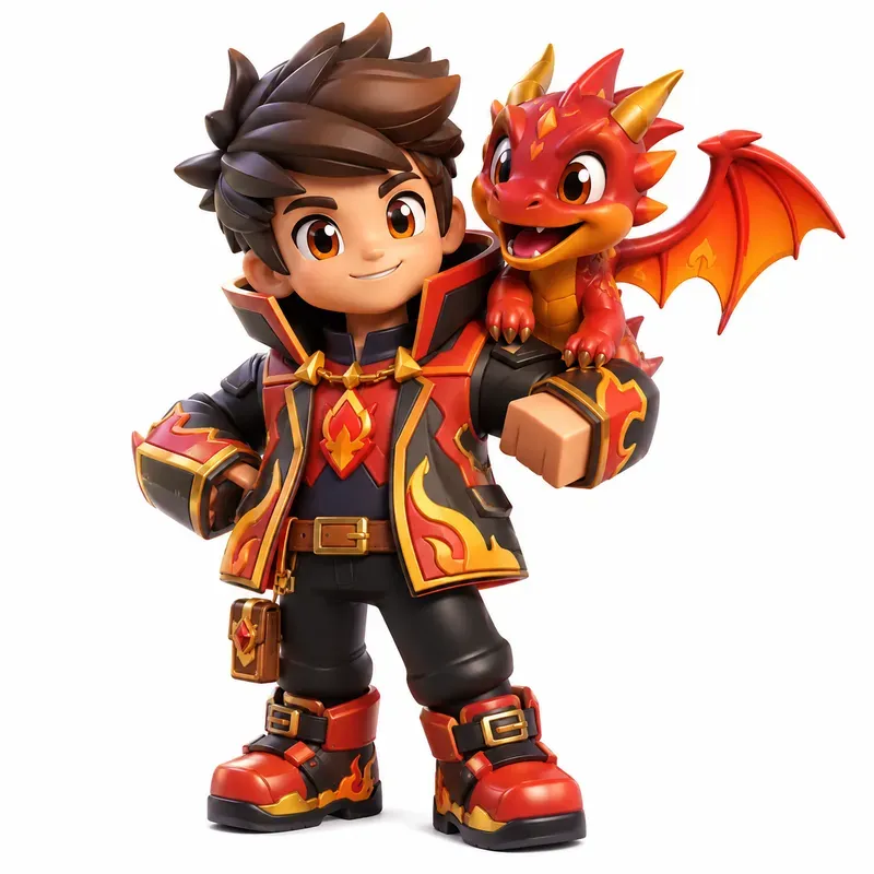 Cute Blocky 3D Mascot Characters
