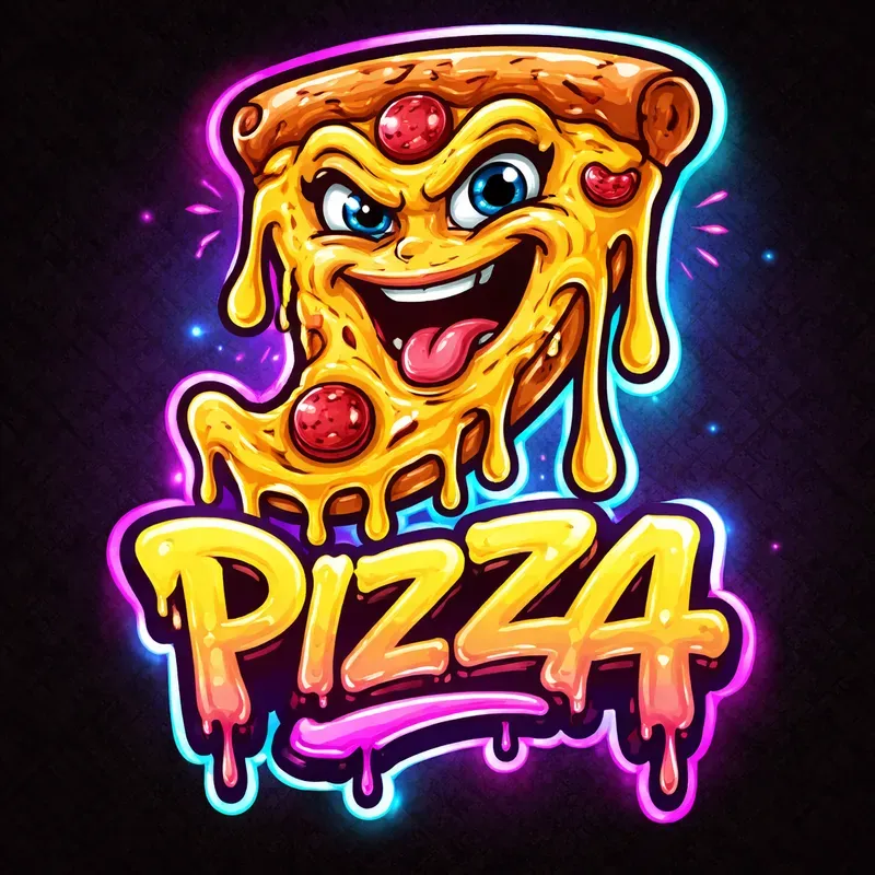 Neon Dripping Mascot Logos