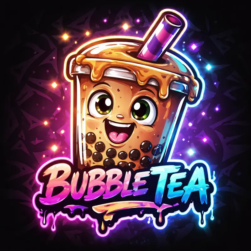 Neon Dripping Mascot Logos