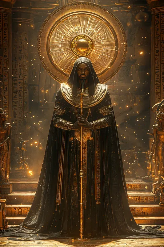 Golden Sun Pharaoh Lords Fantasy Portraits