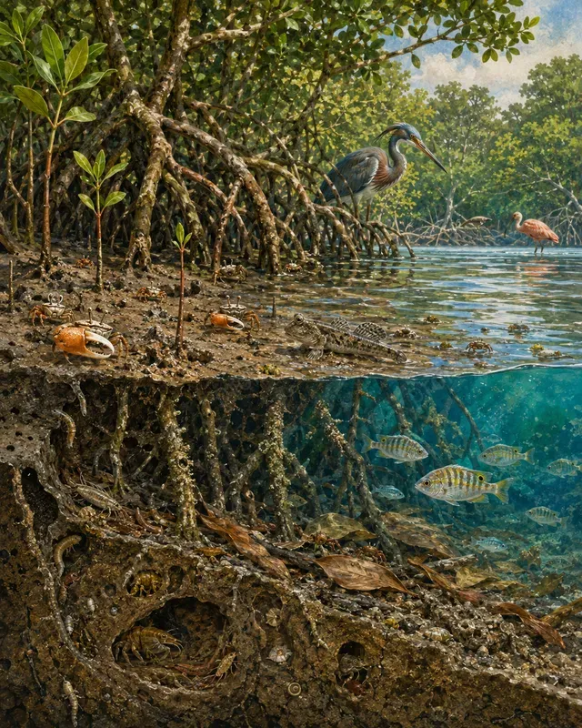 Ecosystem Cutaway Illustrations