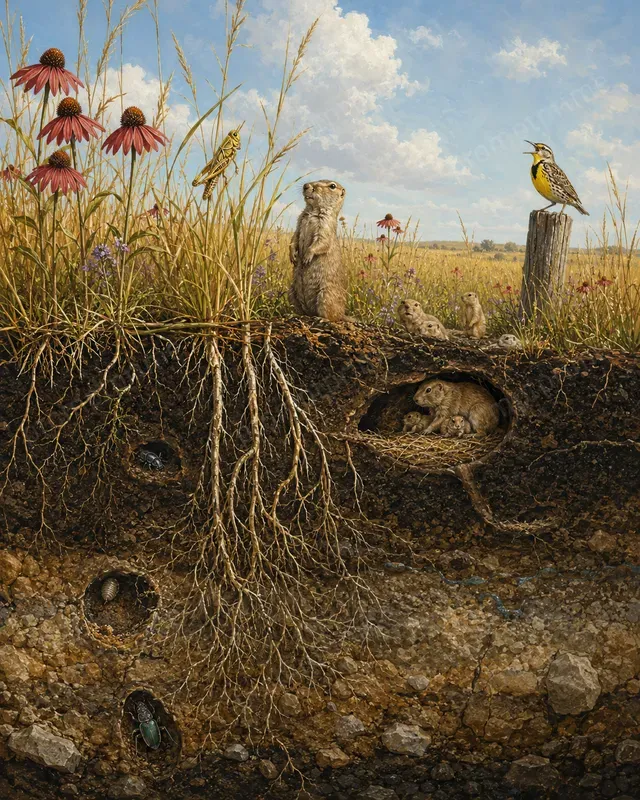 Ecosystem Cutaway Illustrations