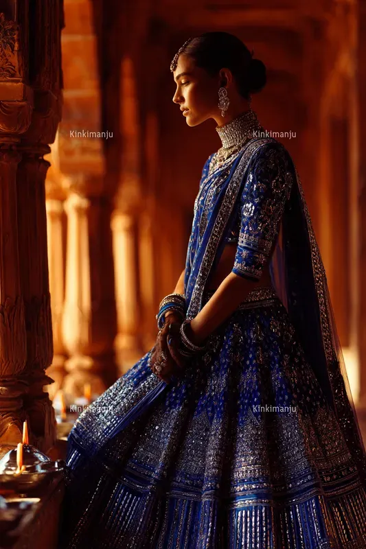 20 Luxury Diwali Lehenga Editorial Prompts