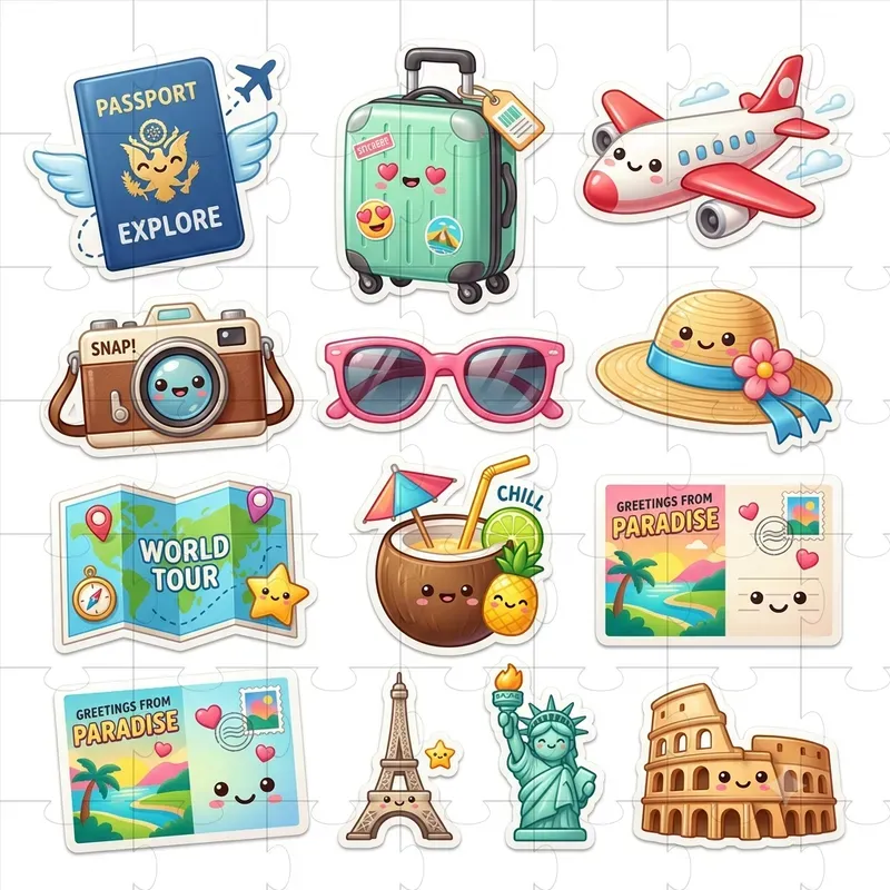 Printable Kawaii 3D Sticker Packs