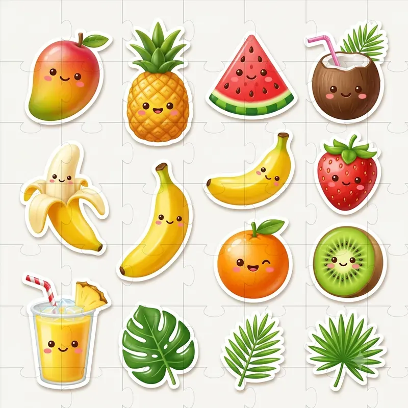 Printable Kawaii 3D Sticker Packs