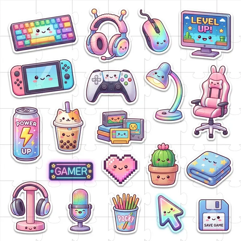 Printable Kawaii 3D Sticker Packs