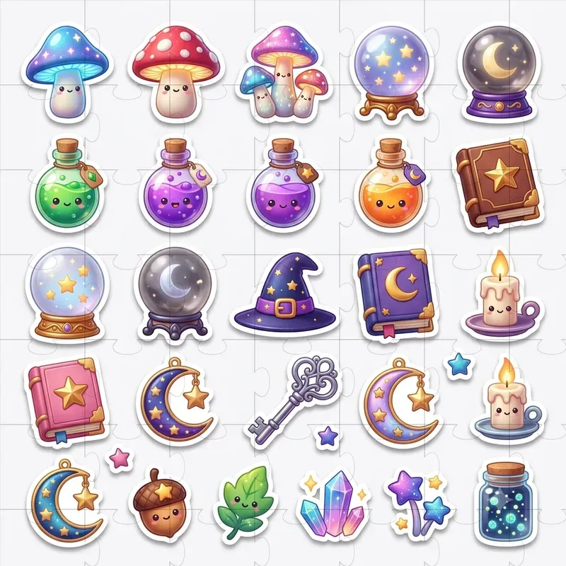 Printable Kawaii 3D Sticker Packs