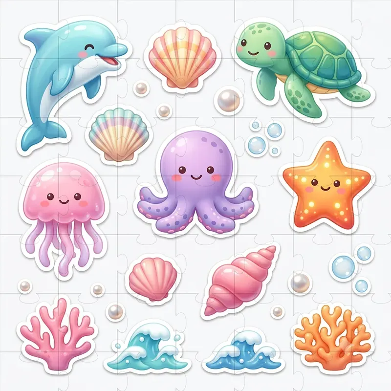 Printable Kawaii 3D Sticker Packs