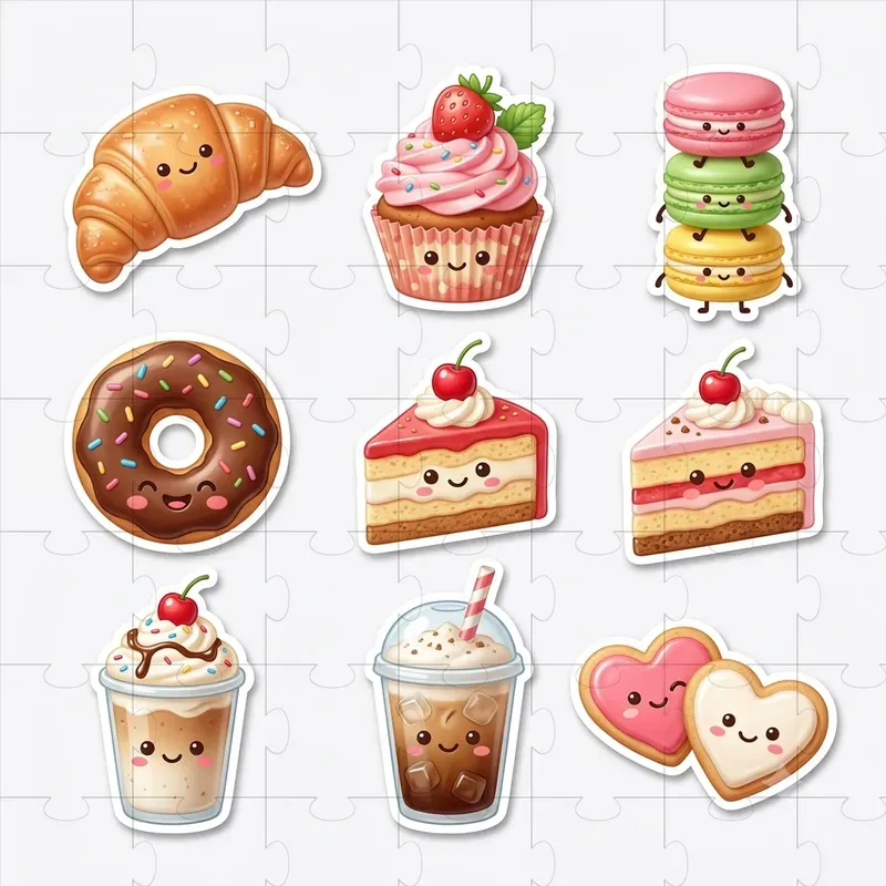 Printable Kawaii 3D Sticker Packs