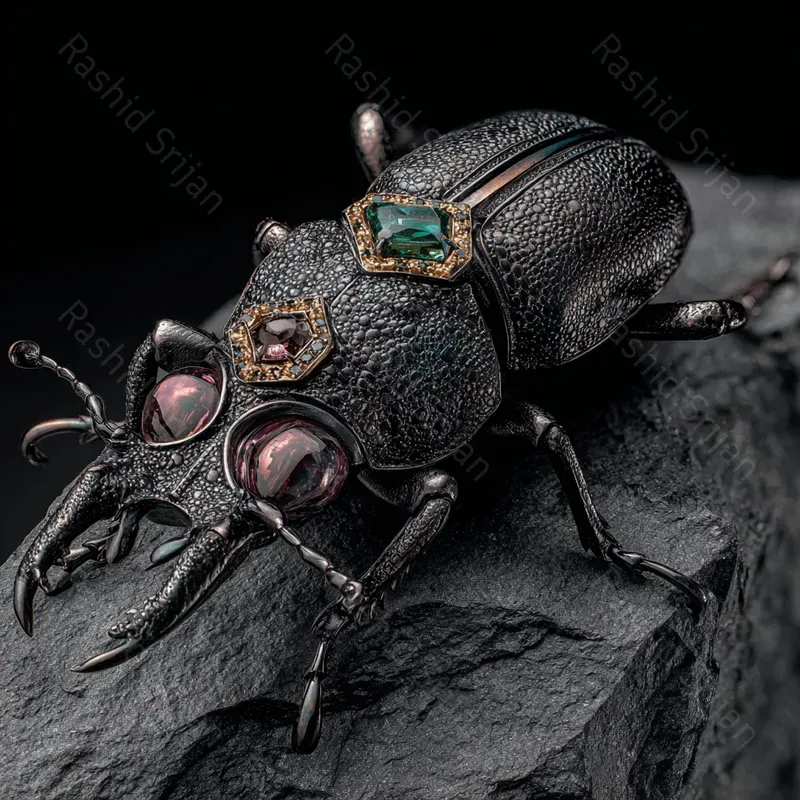 Luxury Cinematic Macro Insect Jewelry