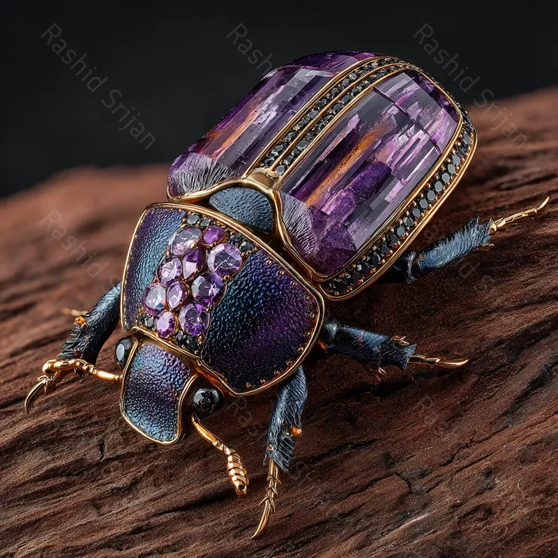 Luxury Cinematic Macro Insect Jewelry