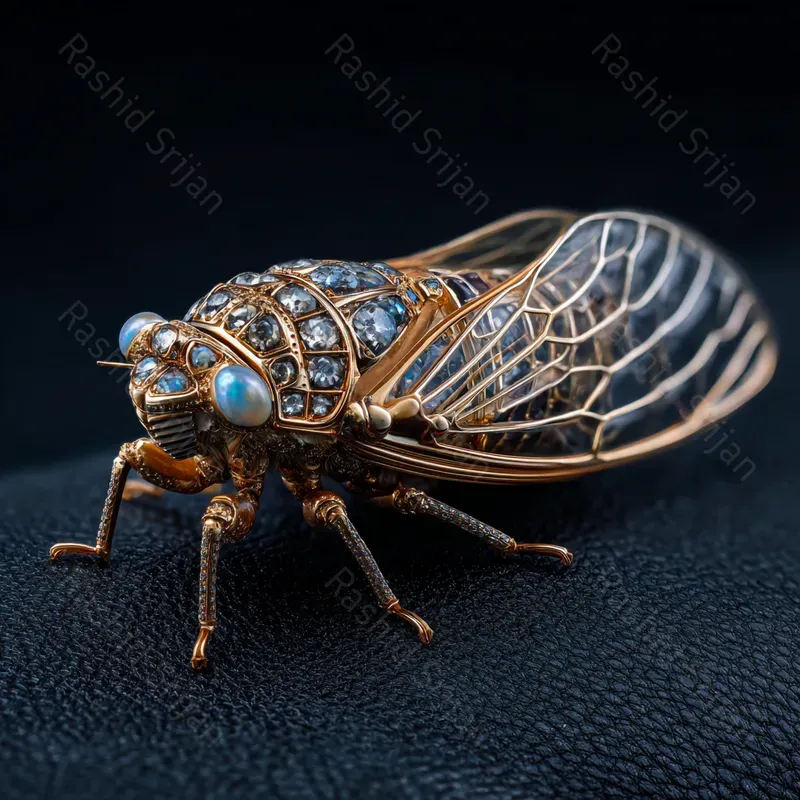 Luxury Cinematic Macro Insect Jewelry