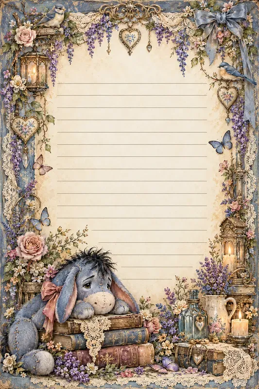 Whimsical Vintage Storybook Writing Pages