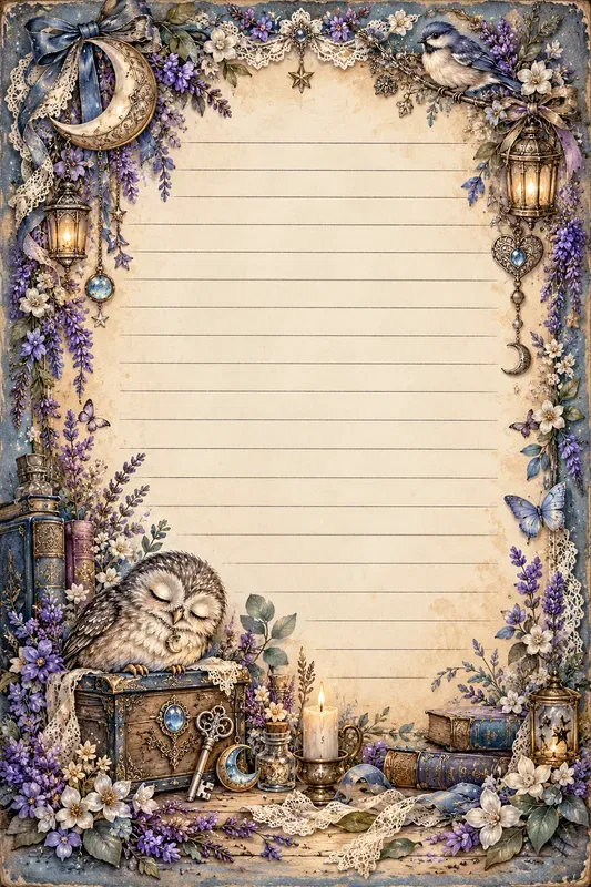 Whimsical Vintage Storybook Writing Pages