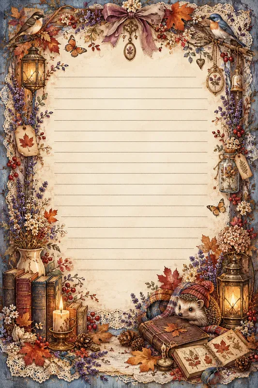 Whimsical Vintage Storybook Writing Pages