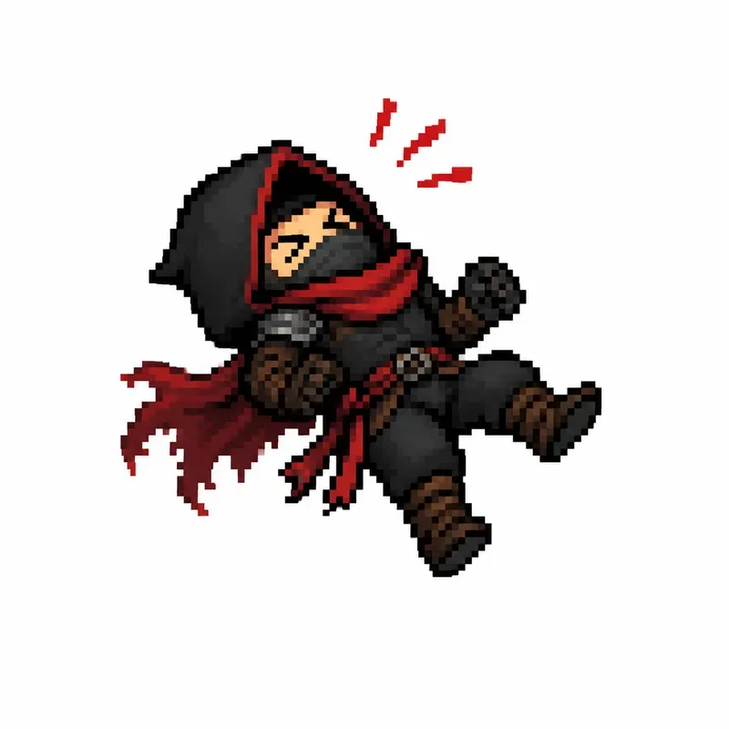 8bit RPG Hurt Pose Generator
