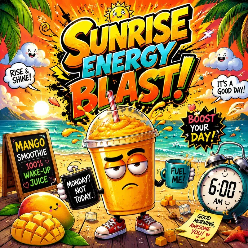Summer Morning Chaos Cartoon Posters