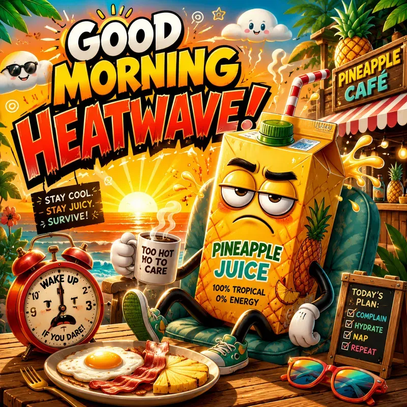 Summer Morning Chaos Cartoon Posters