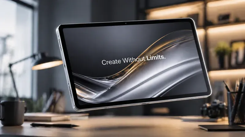 Sleek Floating Tablet Product Adverts