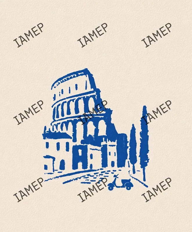 Vintage Blue Ink City Illustrations