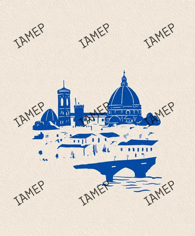 Vintage Blue Ink City Illustrations