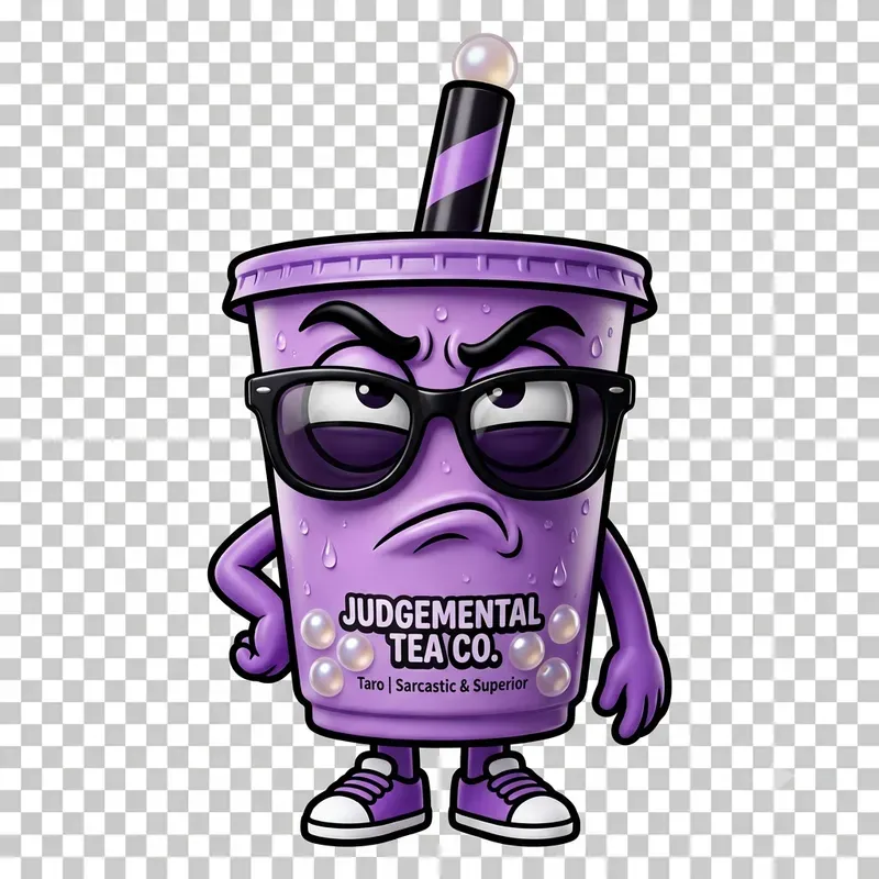 Sassy Boba Pastel Pop Art Stickers