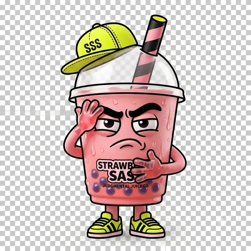 Sassy Boba Pastel Pop Art Stickers