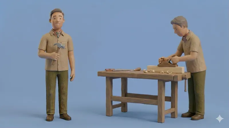 3D Claymation Professions Dual Poses