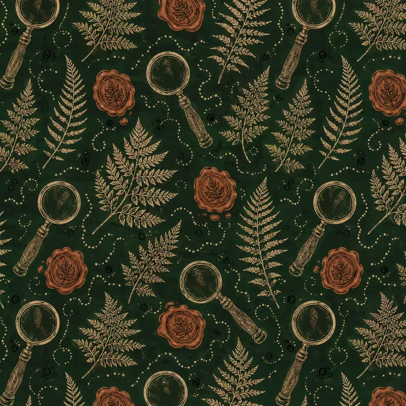 Dark Academia Botanical Patterns