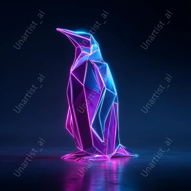 Neon Paper Origami Objects
