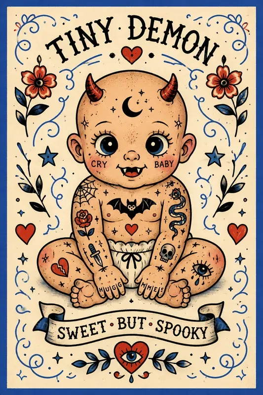 Creepy And Cute Baby Illustrations