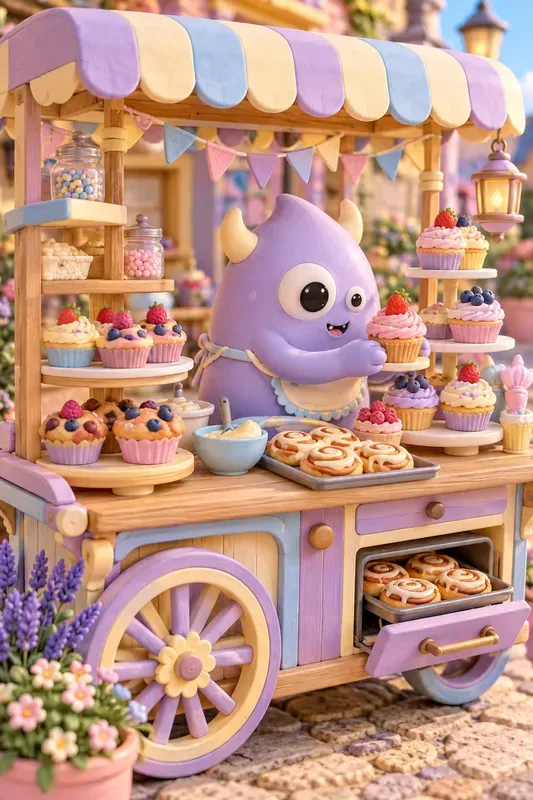 Cute Bakery Clay Monsters