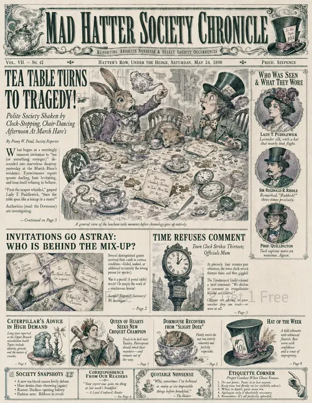 Illustrated Storybook Newspapers