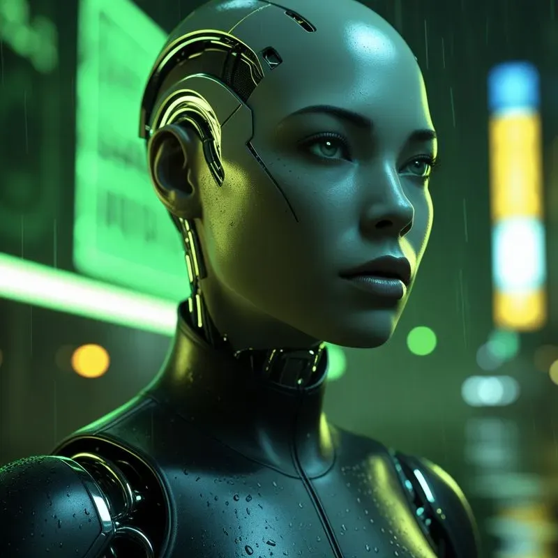 Cinematic Neon Noir Character Portraits