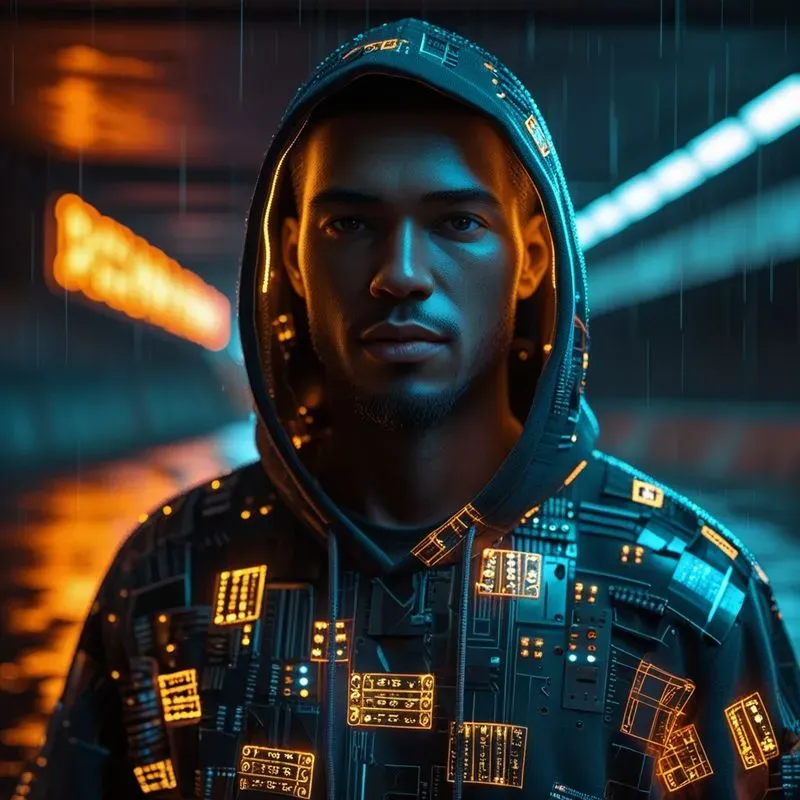 Cinematic Neon Noir Character Portraits