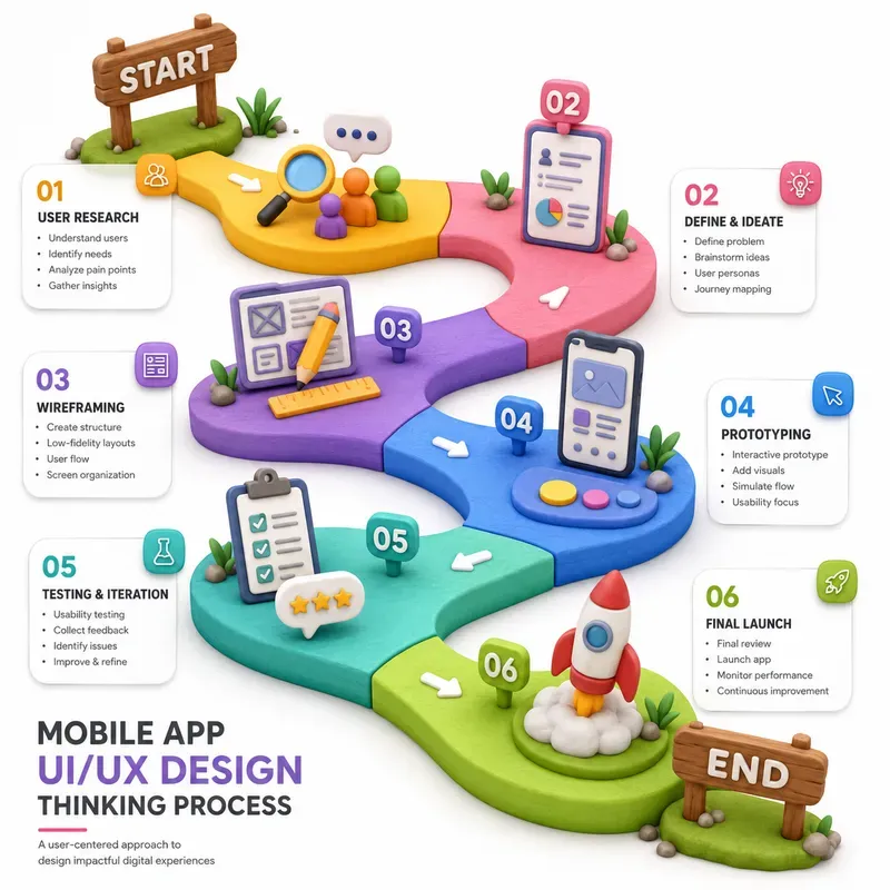 3D Claymorphic Roadmap Infographics