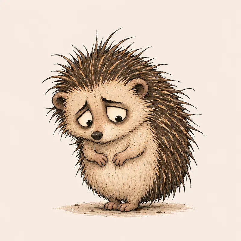 Scruffy Sad Cartoon Animals