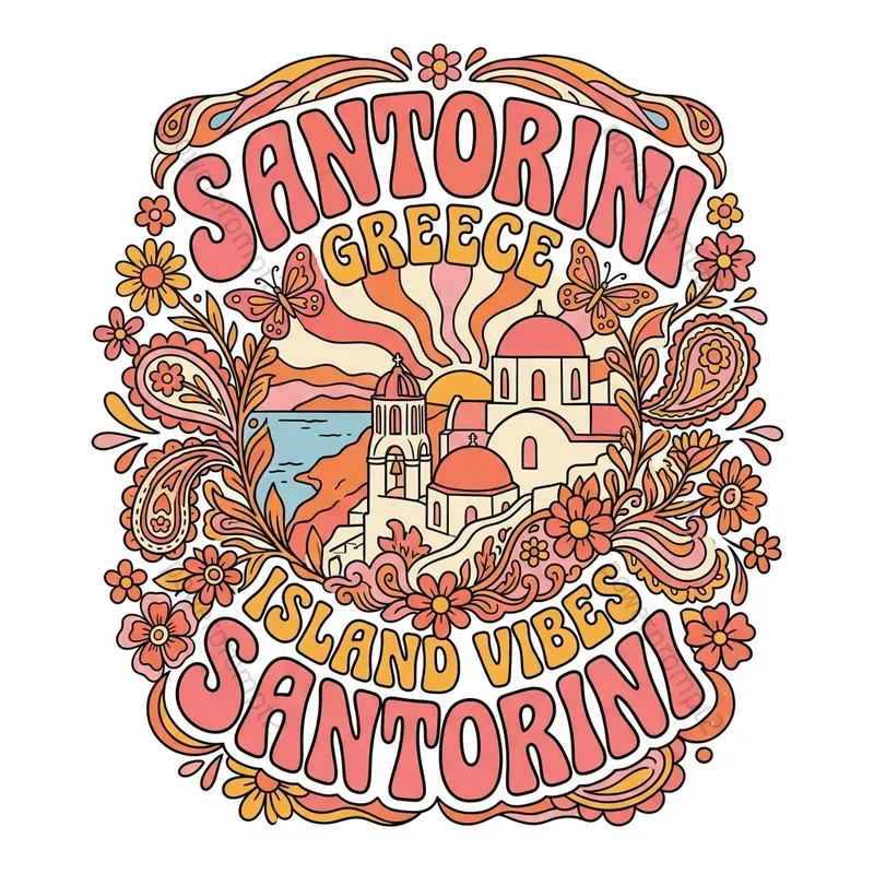 70s Psychedelic Retro Tshirt Graphics