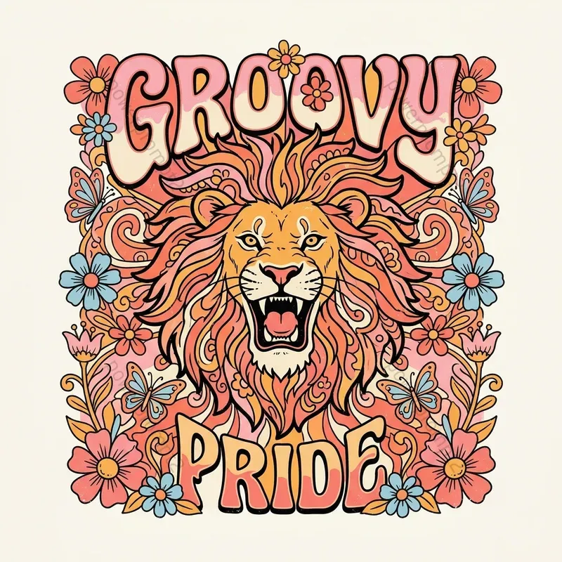70s Psychedelic Retro Tshirt Graphics