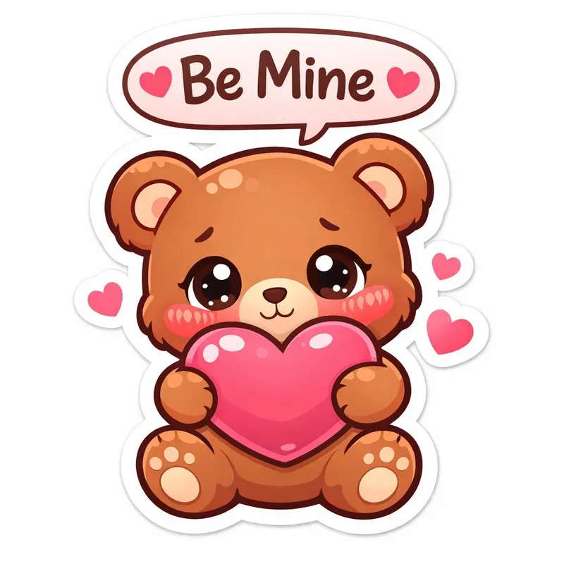 Cute Kawaii Valentine Love Stickers